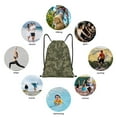 thumbnail image 6 of Fuzoiu Green Snake Skin Print Drawstring Backpack for Gym, Travel, Yoga,Sports Sackpack String Bag for Women Men-Small, 6 of 6