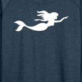 thumbnail image 3 of Instant Message - Mermaid Silhouette - Women's Lightweight French Terry Long Sleeve Shirt, 3 of 6