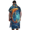 thumbnail image 6 of Hooded Beach Towel Adult Bath Poncho Towels Soft Absorbent Quick Dry for Surf Swim Pool Men Women Teens Koi Fish Swimming, 6 of 7