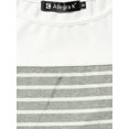 thumbnail image 7 of Allegra K Women's Color Block Long Sleeve Striped Causal T-Shirt, 7 of 7