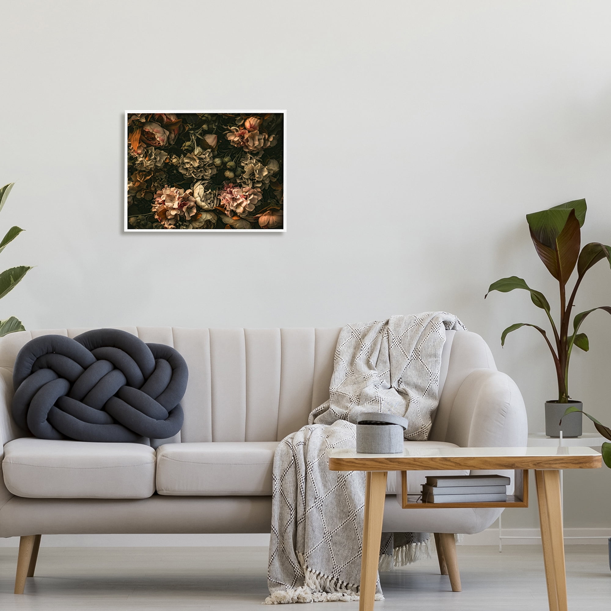 Stupell Industries Dark Moody Floral Botanical Closeup Detailed Design , 20 x 16, Design by Incado