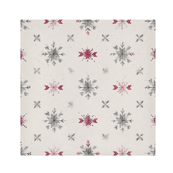 1 Pack 20'' x20" Satin Table Napkins Dinner Napkins for wedding Party Decoration events Minimalist Line Snowflakes and Stars