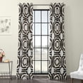 thumbnail image 2 of Carson Carrington  Juby Grommet Printed Cotton Curtain (1 Panel) Mecca Steel 50 X 96 96 Inches, 2 of 5