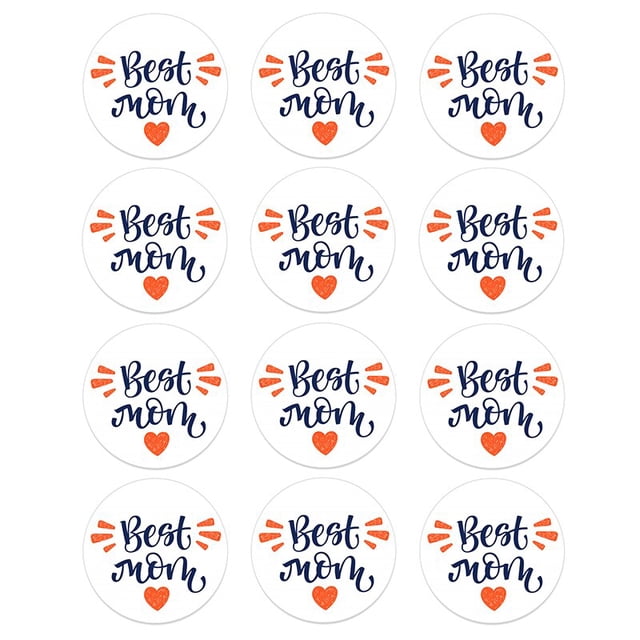 4.5cm Mother's Day Self-adhesive Stickers Gift Box Bag Seal Labels Moms Birthday for Mom Stickers DIY Decorative Party48pcs Gao Jinjia LED