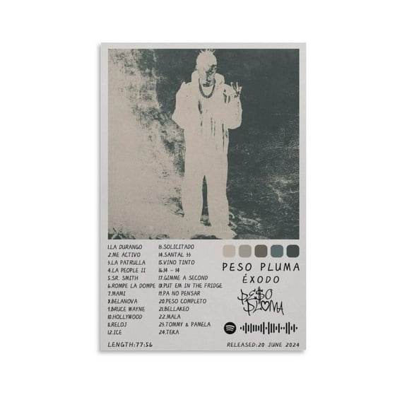 Peso Pluma Exodo Canvas Poster Wall Decorative Art Painting Living Room Bedroom Decoration Gift