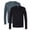 Black+Indigo 2 Pack, variant on Next Level Men's Triblend Long Sleeve T-Shirt, 50/25/25 Polyester/Ring-spun cotton/Rayon Crewneck Tee Shirts (Indigo , M)