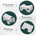 thumbnail image 4 of Foldable Toilet Stool, 7inches Healthy Bathroom Squatting Posture Poop Stool with Anti-Slip Feet, A Good Helper to Effective Relief of Constipation, Easy to Storage Toilet Squat Stool., 4 of 5