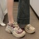 thumbnail image 4 of Zapatos de estilo europeo para mujer, otoño 2024, transpirables, suela gruesa, deportivos, vulcanizados, rojos, 4 of 5