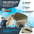 thumbnail image 3 of Knox T40E-E4 54-60 in. Universal 4 Bow Bimini Top Replacement Canvas & Detachable Sidewalls with Storage Boot, Sand, 3 of 7