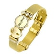 thumbnail image 1 of Pulseras para mujer, regalos para mujer, pulsera redonda conmemorativa de acero inoxidable, pulsera con letras, regalo para hija, pulsera de acero inoxidable, 1 of 3