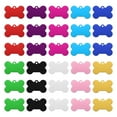 thumbnail image 1 of Etiquetas de identificación para mascotas en forma de hueso, 38mmx25mm/1.5"x1" etiquetas de metal en blanco para perros y gatos, 10 colores, paquete de 30, 1 of 7