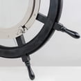 thumbnail image 4 of Nagina International Premium Matte Black Ship Wheel | Aluminum Porthole Mirror | Captain Maritime Beach Home Decor Gift (36 Inches), 4 of 6