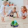 thumbnail image 5 of FRESHE RC Car, Cartoon Dinosaur Remote Control Car, Cars Toys with LED Lights & Music, Toddler Toys for Ages 2-4,（Blue）, 5 of 6