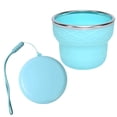 thumbnail image 2 of Collapsible Camping Cup 200ml – Silicone Foldable Cup with 304 Stainless Steel Rim & Lid, Portable Pocket Cup for Hiking, Travel, Hotel, Mouthwash, Dishwasher Safe, 2 of 9