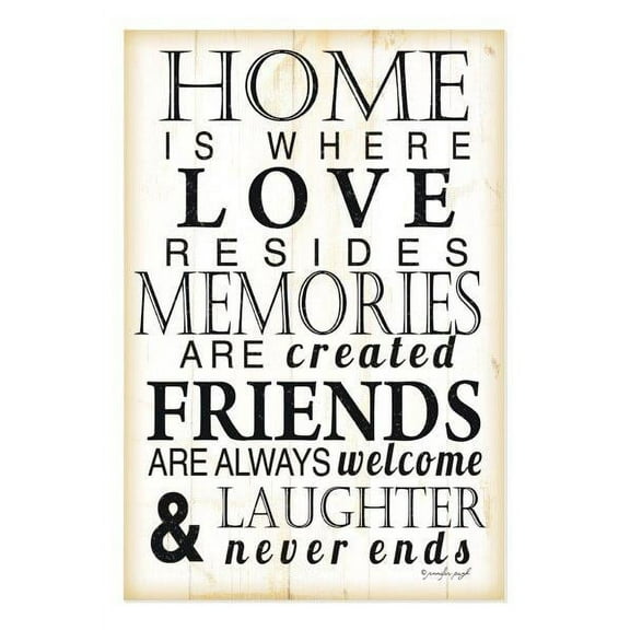 Home Is Where Love Resides Farmhouse Style Wood Sign 12x18