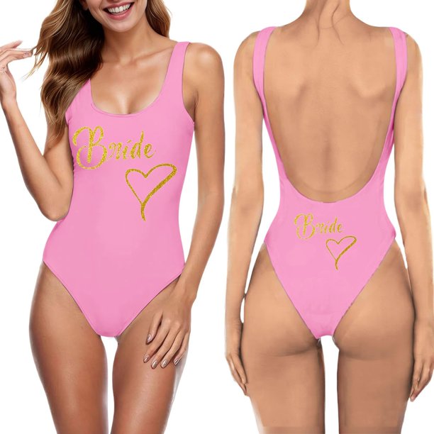 MKLEKYY Trajes De Baños Women Fashion Letter Print Piece Swimsuit Sexy Bikini Swimwear Bathing Sleeveless Backless Swimsuit 826