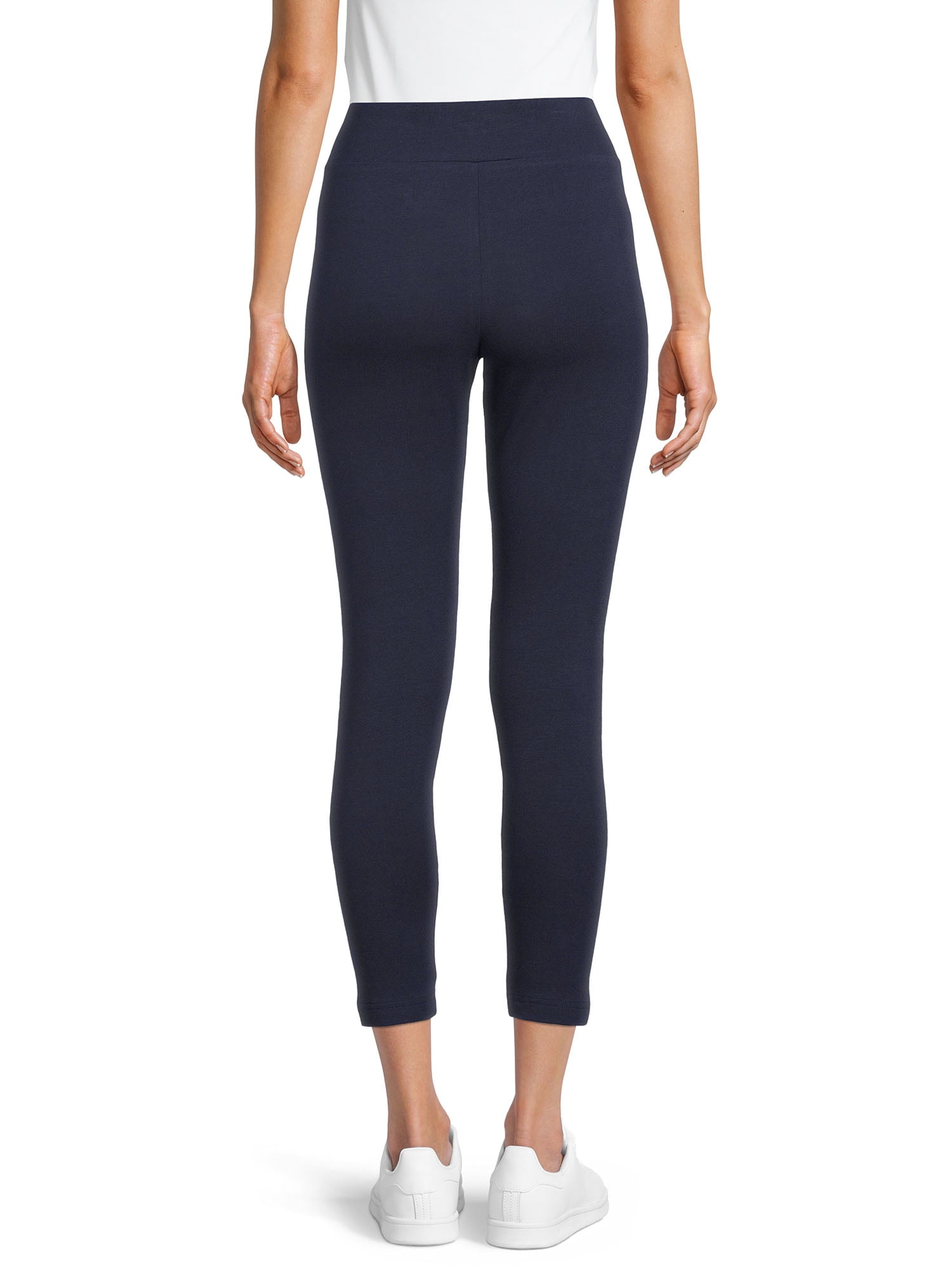 Time and Tru Women's High-Rise Ankle Knit Leggings, Available in 1, 2, and 3-Packs, 27" Inseam, Sizes S-XXXL