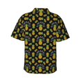 thumbnail image 3 of Picia Pineapple Gentle Cotton Regular Fit Short Sleeve Casual Hawaiian Shirt for Men-X-Large, 3 of 9