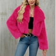thumbnail image 7 of Women's Faux Fur Coats Cropped Fluffy Jacket Winter Coats Zip Up Fuzzy Jackets Long Sleeve Furry Coat Shaggy 2025 Fall Clothes Short Coat, 7 of 7