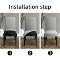 thumbnail image 5 of 4Pcs Dining Chair Covers Stretch Chair Covers Chair Slipcover Chair Covers For Dining Room Home Restaurant -Style4;, 5 of 5