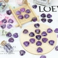 thumbnail image 6 of NOGIS 20 PCS Heart Crystals Amethyst Natural Healing Crystal Polished Hearts Carved Stones Rose Quartz Palm Gemstones Reiki Energy Balancing Worry Stone Meditation Love Gift (Purple), 6 of 7