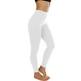 thumbnail image 4 of 3 Pack Women's High Waist Fleece Lined Thermal Leggings with Flattering Front Seam Winter Legging, 4 of 6
