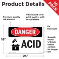 thumbnail image 2 of Acid OSHA Danger Vinyl Decal Label 24 Inch x 18 Inch - 10 Pack, 2 of 6