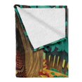 thumbnail image 2 of Owl Soft Flannel Fleece Blanket, Old Wise Nanny Grandma Owl in the Chestnut Tree Hallow Looking Through Sage Character, Cozy Plush for Indoor and Outdoor Use, 50" x 70", Multicolor, by Ambesonne, 2 of 5