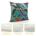 thumbnail image 4 of GOSMITH  Ocean Theme Nautical Decorative Pillow Covers, Sea Turtle Octopus Seahorse Whale Decorative Throw Pillows, Sea Beach Coastal Mediterranean Pillow Cases Home Decor for Sofa, 4 of 5