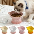 thumbnail image 7 of Elevated Cat Food Bowl,8 Oz Ceramic Raised and Tilted Water Bowl,Anti Vomiting and Protect Pets Spines Dishes for Fat Faced Cat, Indoor Cats,Kitten,Small Dog, 7 of 7