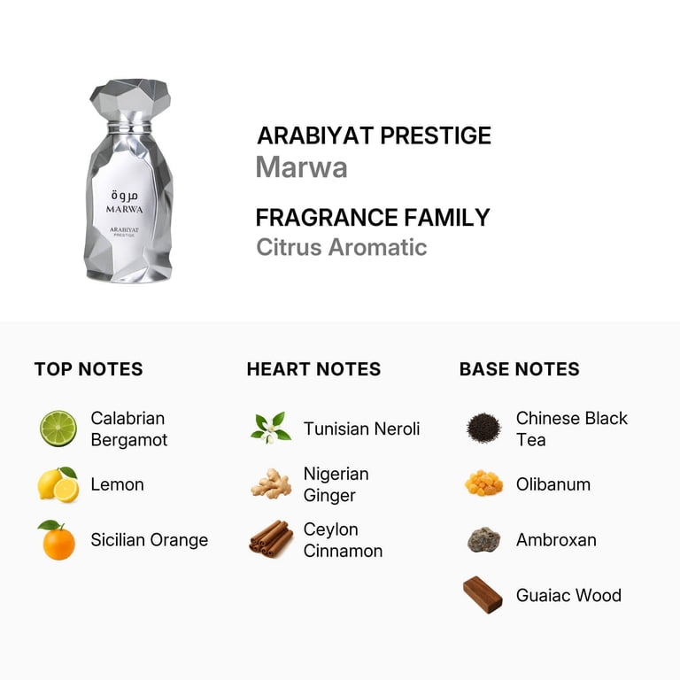 Arabiyat Prestige Marwa Eau de Parfum for Men Woody Citrus Spice