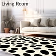 thumbnail image 2 of ODIKA 6'x9' Machine Washable Non-Slip Area Rug, Spotted Cowhide with Natural Hide Design High Traffic Rug with Pad, Black, 507986, 2 of 8