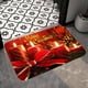 thumbnail image 4 of Alfombra rectangular roja de franela antideslizante con diseño de Papá Noel para dormitorio o sala de estar C, 4 of 8