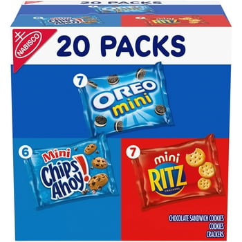 Nabisco Sweet & Savory Mix Variety Pack, OREO, CHIPS AHOY! & RITZ Cookies & Crackers, 20 Snack Packs
