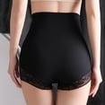 thumbnail image 7 of opolski Women Underpants High Waist Lace Embroidery Flower Tummy-control Butt-lifted Thin Soft Anti-septic Great Elasticity Breathable Postpatrum Panties Lady Underwear, 7 of 7