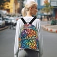 thumbnail image 7 of FORMRS Mini Backpack Purse for Women Travel Daypack Casual Shoulder Bag, Colorful Dragon Scales Pattern, 7 of 7