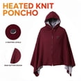 Wearable Fish Heated Knit Poncho Wrap with Hood, Wearable Electric Blanket Shawl for ...
