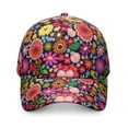 thumbnail image 2 of Floral Print Baseball Cap – Botanical Vintage Dad Hat Featuring Watercolor Artistic Pattern, Rustic Country Farmhouse Bloom Design, Comfortable Adjustable Closure, 2 of 5