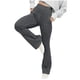 thumbnail image 3 of MKLEKYY Vestido deportivo para mujer, leggings acampanados, pantalones de yoga plegables, pantalones de gimnasio para entrenamiento con bolsillos, leggings con corte de bota, pantalones, 3 of 4