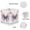 thumbnail image 4 of DEIARA Pastel Butterfly Storage Basket Foldable Easy to Clean Durable with Hollow Support Plate with Handle 15.75x10.63x6.96in, 4 of 8