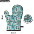 thumbnail image 6 of Pioneer Flower Floral Print Pattern Oven Mitt 2-Pack Set, Heat Resistant Kitchen Gloves, 7.7" X 12", 6 of 6