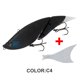 thumbnail image 3 of 19cm 55g flotante 2 juntas Swimbait con colas suaves accesorios de pesca amarillo, 3 of 6