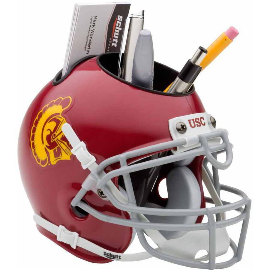 USC Trojans Miniature Football Helmet Desk Caddy 