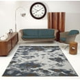 thumbnail image 2 of Ladole Rugs Brampton Durable Abstract Toronto Collection Turkish Micro Polyester Area Rug Carpet in Grey-Ivory, 7x10 (6'5" x 9'5" , 200cm x 290cm), 2 of 4
