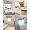 thumbnail image 7 of Fall Curtain Valance for Windows/Kitchen/Living Room/Bedroom, Thanksgiving Rugby Ball Autumn Country Maple Leaf Rod Pocket Window Treatment Short Drape Topper Small Tier Cafe Curtains Panel 42X12, 7 of 7