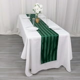 Efavormart 12"x108" Hunter Emerald Green Satin Stripe Table Runner ...