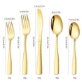 thumbnail image 3 of 20-Piece Stainless Steel Flatware Set, Elegant Silverware Cutlery Set, Service for 4 for Home Kitchen Restaurant-410 Material [Blue Gold] Knife, Fork, Spoon 20 Pie, 3 of 6