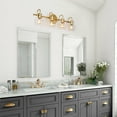 thumbnail image 6 of LNC 4-Light Gold Round Clear Glass Modern Bathroom Vanity Lighting Fixutre, 6 of 18