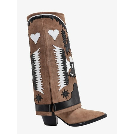 

WOMAN Suede boots with embossed details