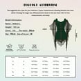 thumbnail image 7 of Haitryli Women's Gothic Renaissance Tops Off Shoulder Medieval Steampunk Victorian Corset Flowy Tops Green XL, 7 of 7